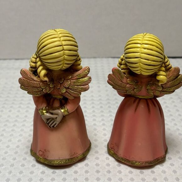 Vintage Ennio Morcaldo/Alfonso Lucchesi Pink Resin Singing Angels Italy 1992 - Picture 3 of 10